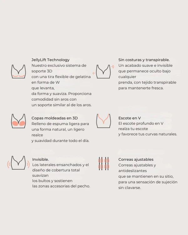 Sujetador Sin Aros Reafirmante Shapeher