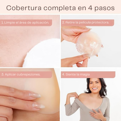 Cubiertas de Pezones Reutilizables - Comodidad y Estilo Resistente al Agua