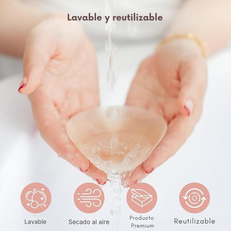 Cubiertas de Pezones Reutilizables - Comodidad y Estilo Resistente al Agua
