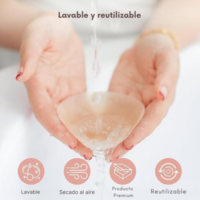 Cubiertas de Pezones Reutilizables - Comodidad y Estilo Resistente al Agua